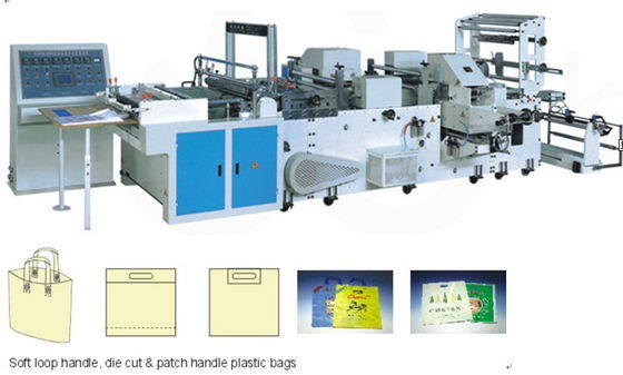 China Saco de plástico automático completo que faz a máquina para o saco macio do punho do laço fornecedor