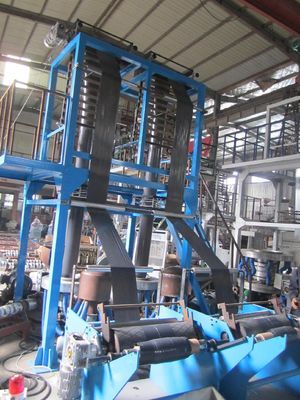 China maquinaria de sopro de sopro do plástico principal dobro da máquina do filme da largura LPE de 700mm fornecedor